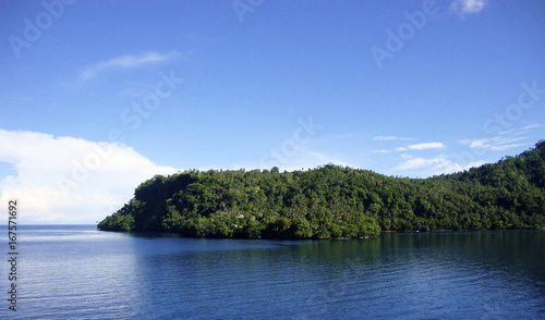 Scene of the crater of Garove Island from a cruise ship, Papua New Guinea. © lifeofriley