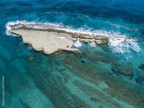 Baia di Sant' Irene a Briatico, Calabria, Italia. Scoglio della Galera photo