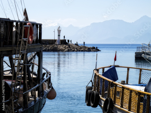 sunny day at harbor