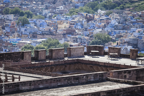 The blue city of Jodhpur with the Mehrangarh Fort.