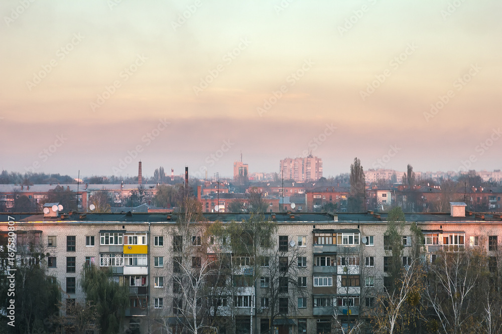 Beautiful summer panorama of old town Beautiful summer panorama of old town