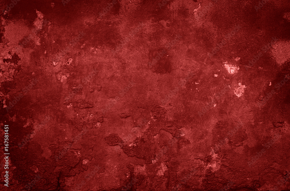 Fototapeta premium old red grungy wall background or texture