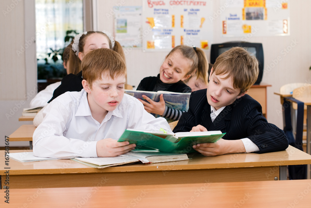Education concept - School Students at the class - Back to school Education concept - School Students at the class - Back to school