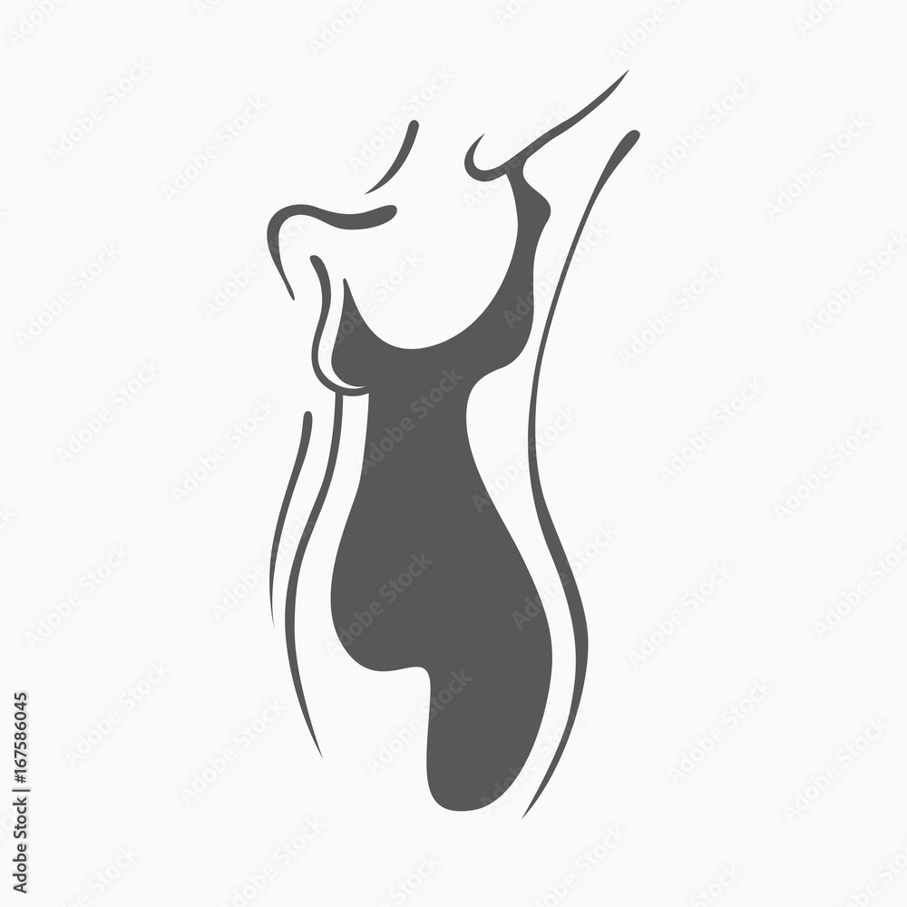 Sexy fitness figure of a girl in the evening dress. Intimate sexy lady, model in a pose. Lovely elastic ass bikini zone. Drawn graphics for design, background Sexy fitness figure of a girl in the evening dress. Intimate sexy lady, model in a pose. Lovely elastic ass bikini zone. Drawn graphics for design, background