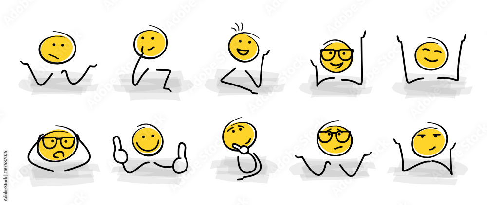 Fototapeta premium Stick Figures - Business Situations