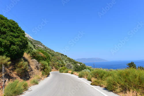 Bergstrasse Insel Samos Ost Ostägäis photo