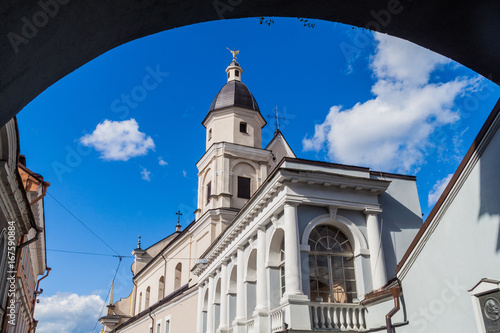 The Church of St Theresa in Vilnius as seen from the Gate of Dawn, Lithuania. photo