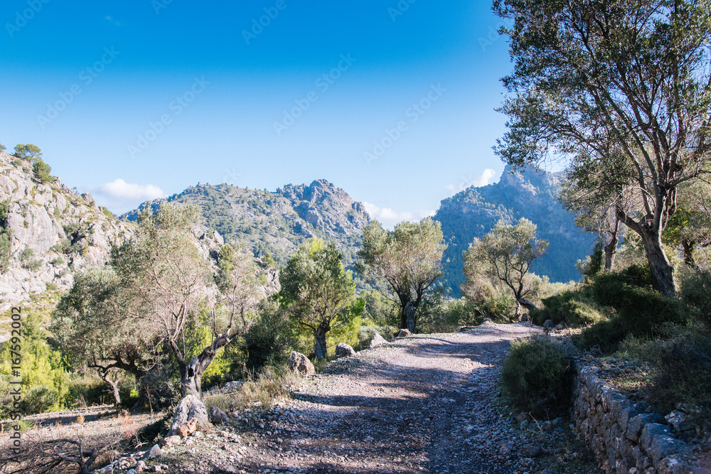 mediterranean mountains against blue sky mediterranean mountains against blue sky