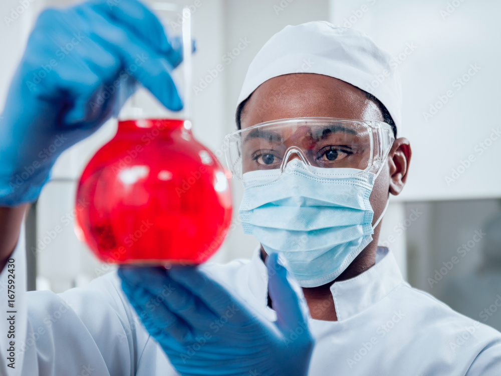 Science technician at work in the laboratory. Science technician at work in the laboratory.