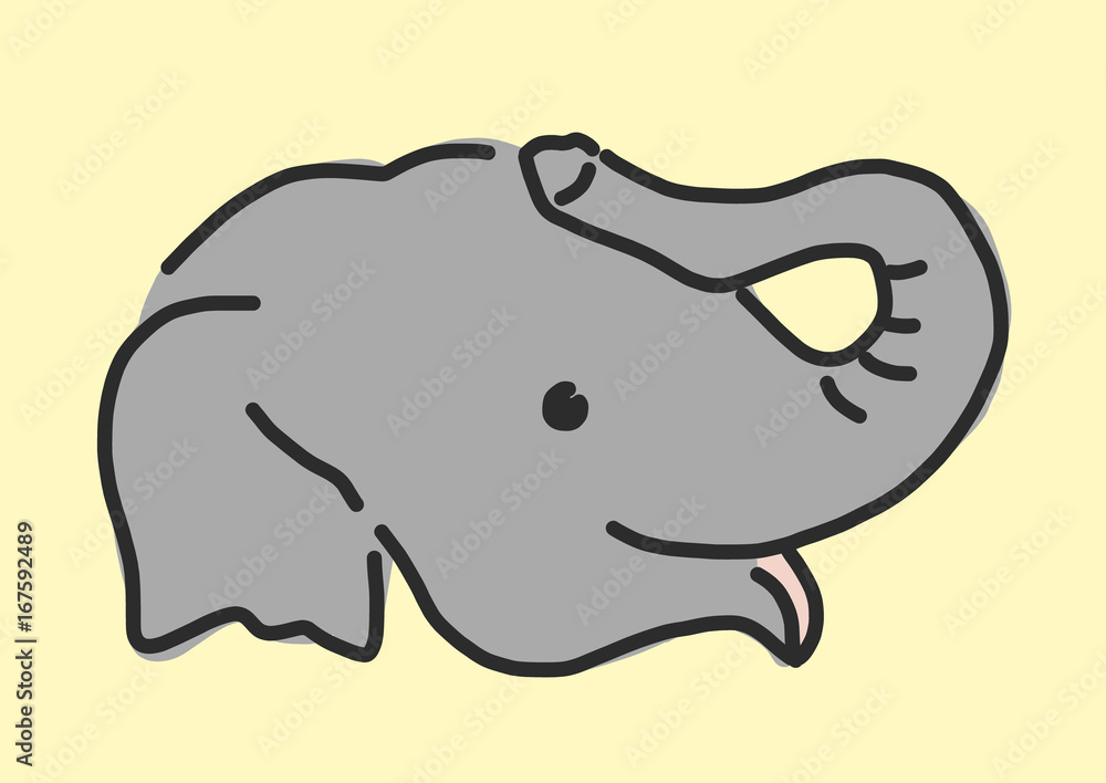 Elephant line drawing. hand drawn. vector illustration. Elephant line drawing. hand drawn. vector illustration.