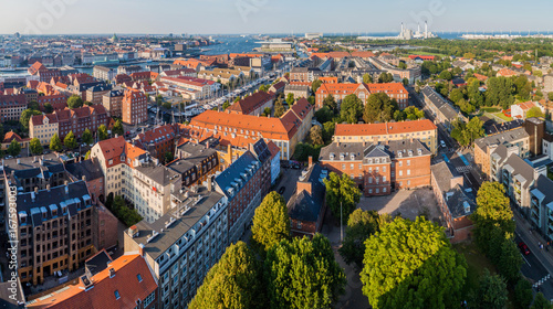 Pnorama of Christianshavn district of Copenhagen, Denmark