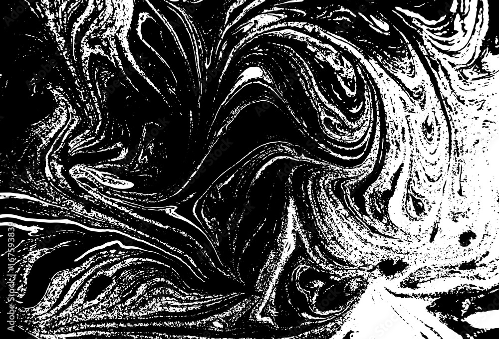 Black and white liquid texture. Watercolor hand drawn marbling illustration. Abstract vector background. Monochrome marble pattern. Black and white liquid texture. Watercolor hand drawn marbling illustration. Abstract vector background. Monochrome marble pattern.