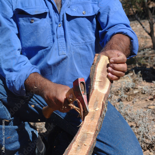 Fotografia Flinders Rangers National Park, Australia - February 09, 2002: Building a boomer