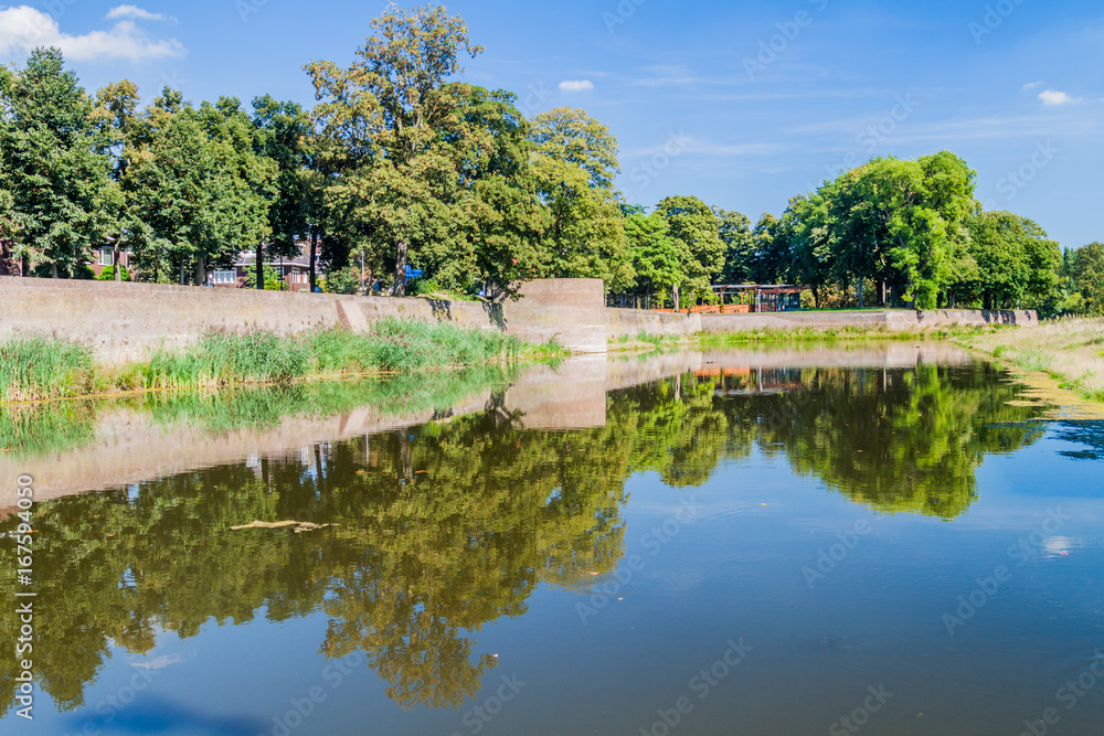 Moat around the city center of Den Bosch, Netherlands Moat around the city center of Den Bosch, Netherlands