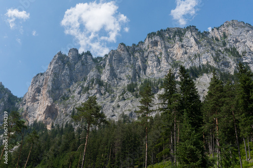 Towering rocky peaks of the Austrian Alps