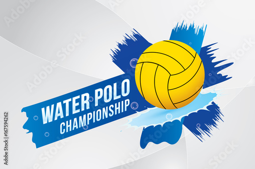 Vector  illustration of water polo sport design.