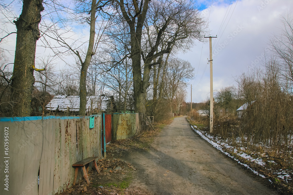 Abandoned spring houses near Chernobyl