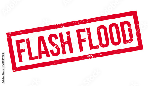 Flash Flood rubber stamp. Grunge design with dust scratches. Effects can be easily removed for a clean, crisp look. Color is easily changed.