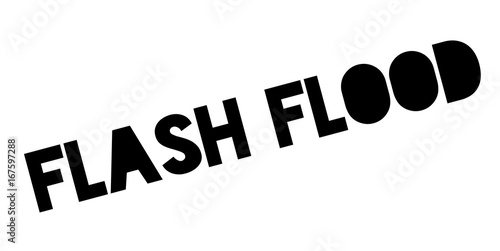 Flash Flood rubber stamp. Grunge design with dust scratches. Effects can be easily removed for a clean, crisp look. Color is easily changed.