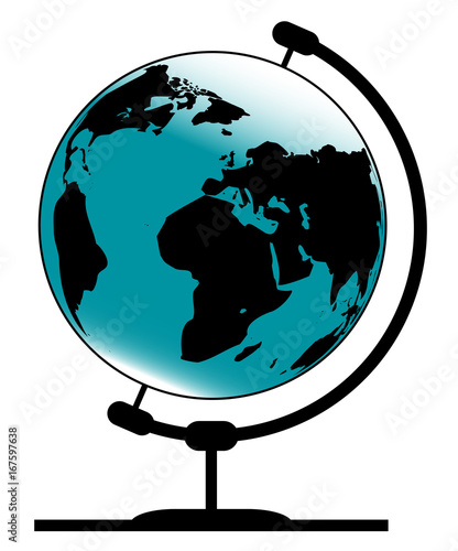 Mounted Globe On Rotating Swivel
