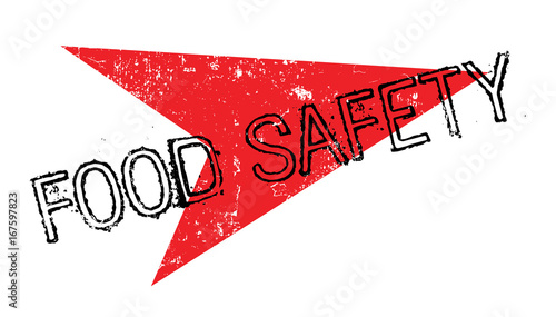 Food Safety rubber stamp. Grunge design with dust scratches. Effects can be easily removed for a clean, crisp look. Color is easily changed.