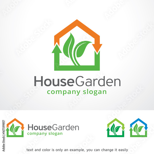 House Garden Logo Template Design Vector, Emblem, Design Concept, Creative Symbol, Icon