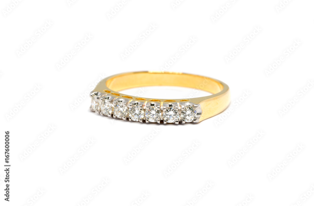 beautiful Gold ring with diamond isolated beautiful Gold ring with diamond isolated