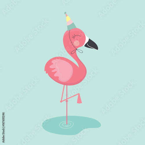 Fototapeta Flamingo kreskówka