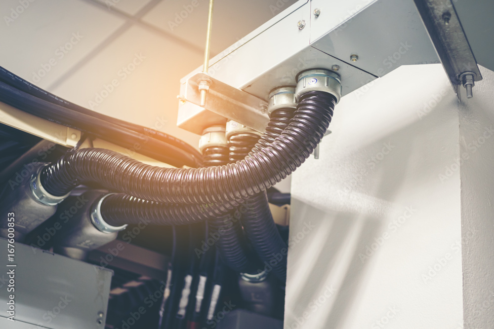 Cable tray with electrical wiring arranged on ceiling ,Cable tray epoxy