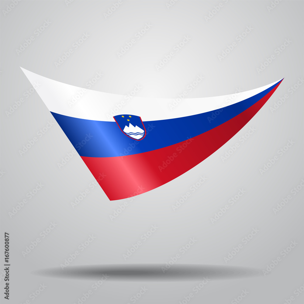Slovenian flag background. Vector illustration.