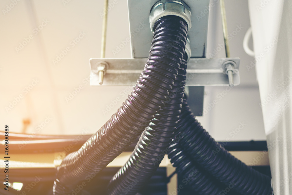 Cable tray with electrical wiring arranged on ceiling ,Cable tray epoxy