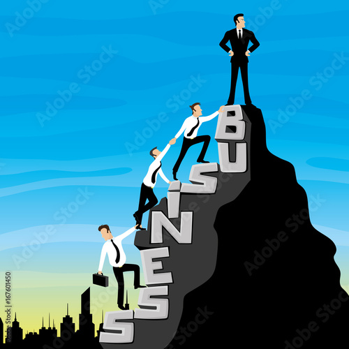 Business leader and his business team.