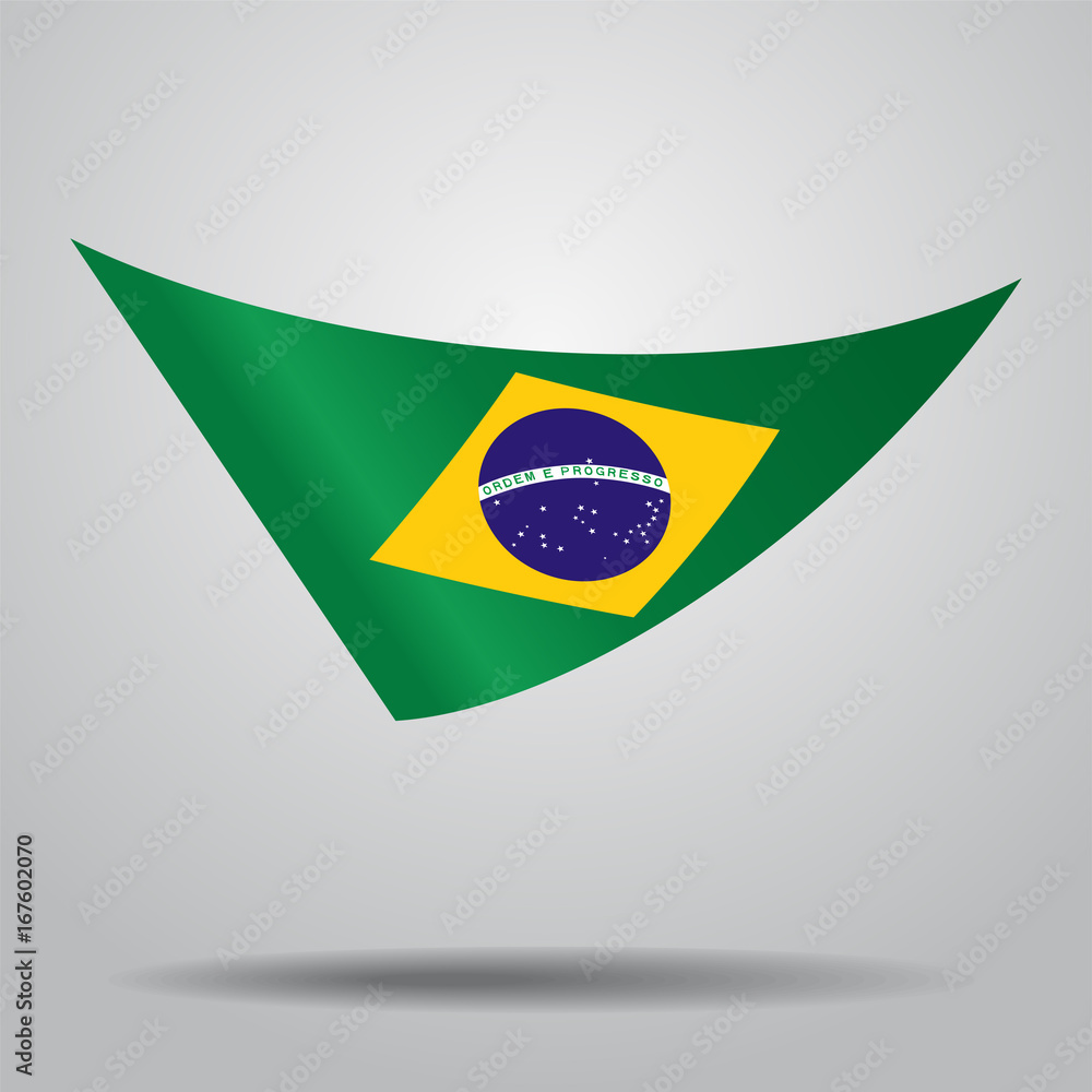 Brazilian flag background. Vector illustration.