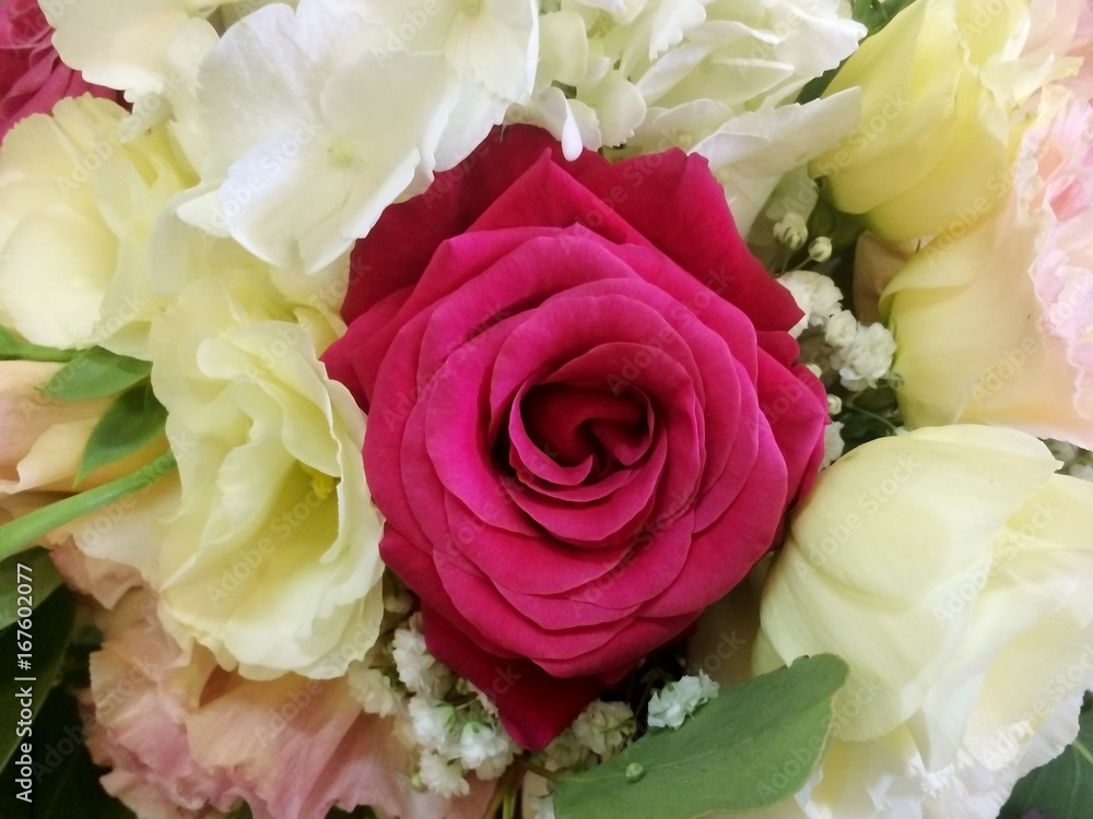 Obraz premium flower, beautiful, bouquet, bouquets, background, white, summer, love, nature, wedding, beauty, color, red, decoration, holiday, plant, floral, celebration, day, head, gift, family, blossom, valentine