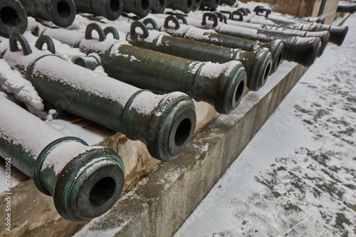 Ancient war weapons in Kremlin, Moscow