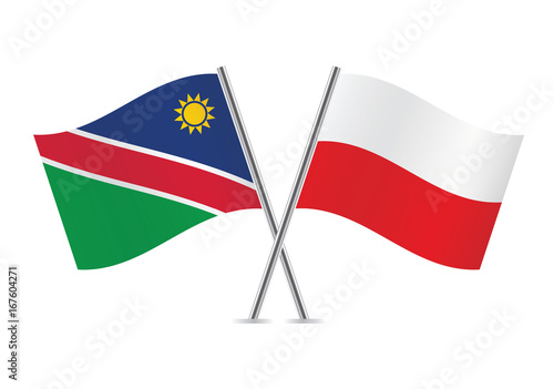Namibia and Poland flags.Vector illustration. Free Download Namibia and Poland flags.Vector illustration. - GFXLoad