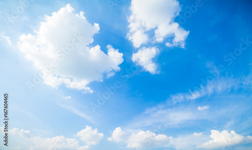 Panorama shot of blue sky and clouds in good weather days