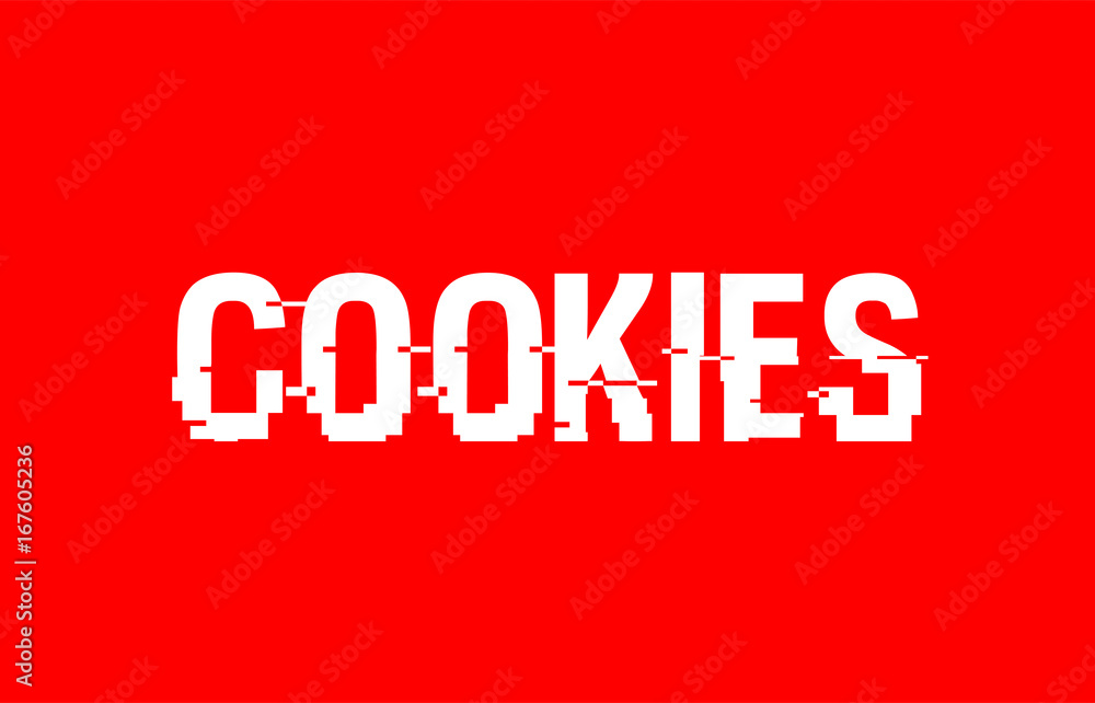 cookies text red white concept design background