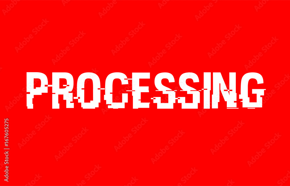 processing text red white concept design background