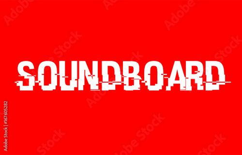 soundboard text red white concept design background
