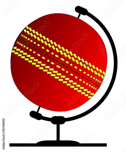 Mounted Cricket Ball On Rotating Swivel