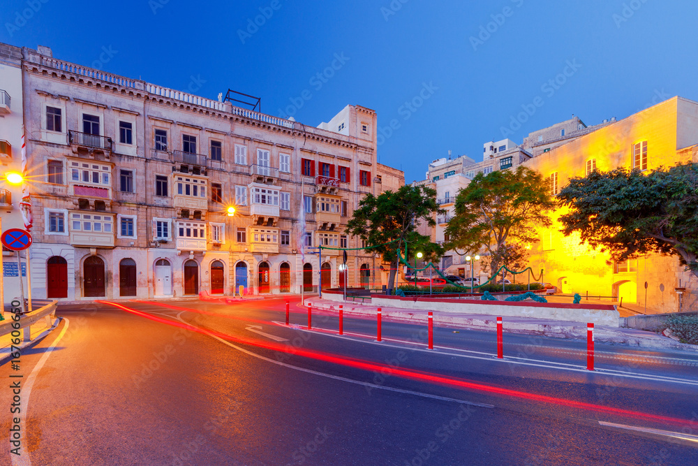 Valletta. Mediterranean harbor.