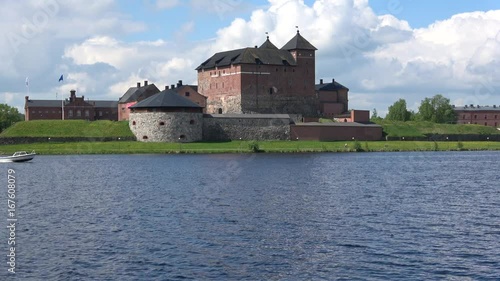 The ancient fortress city in Hameenlinna, june day. Finland photo