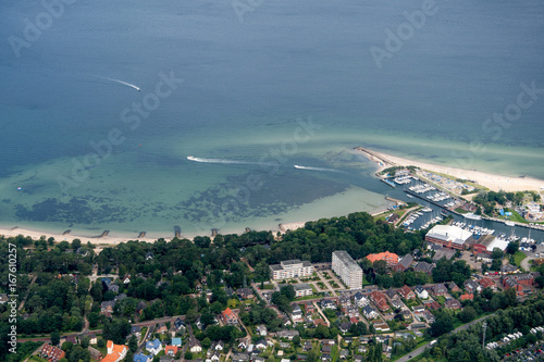 Panorama flight over the north of Germany. Schleswig-Holstein and Fehmarn photo