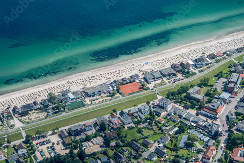 Panorama flight over the north of Germany. Schleswig-Holstein and Fehmarn photo