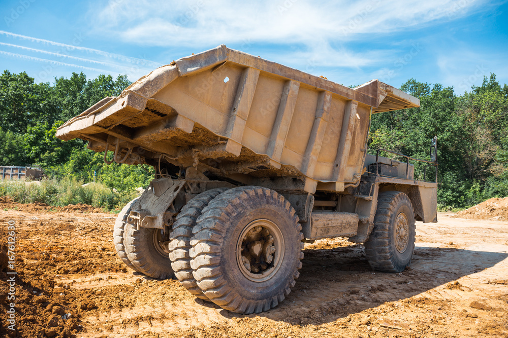 Large industrial truck,  quarry mining mineral