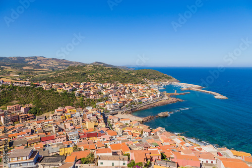 Castelsardo, Italy. Scenic view of the city and the port from the castle