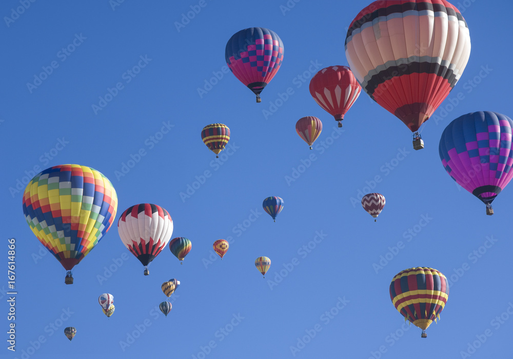 Fototapeta premium Hot air balloons at Balloon Fiesta in Albaquerqe, New Mexico, U.S.