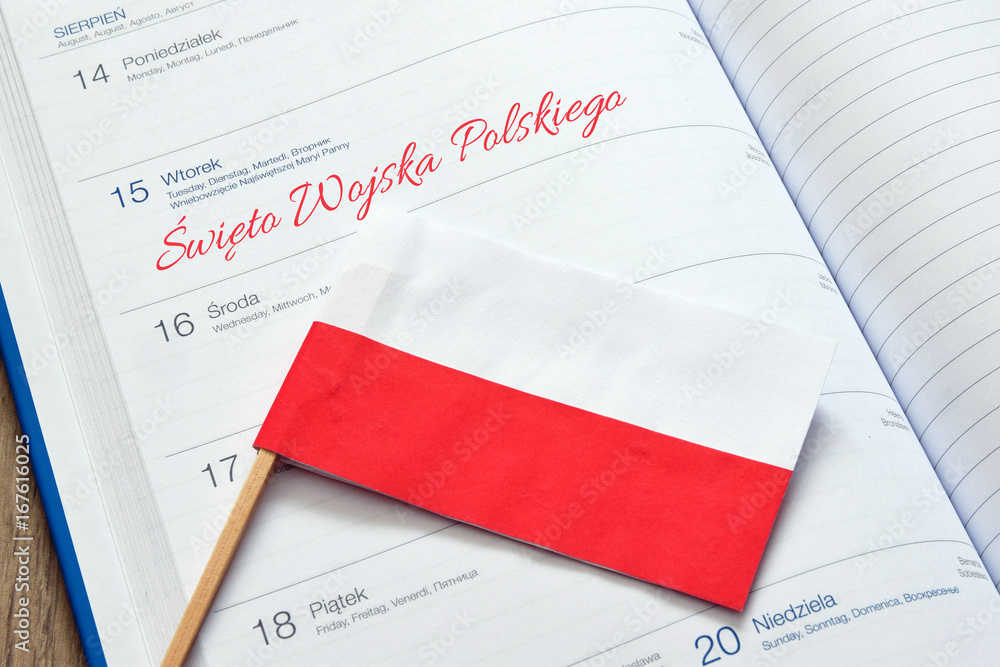 Kartka z kalendarza. 15 sierpnia - Święto Wojska Polskiego. - obrazy, fototapety, plakaty 