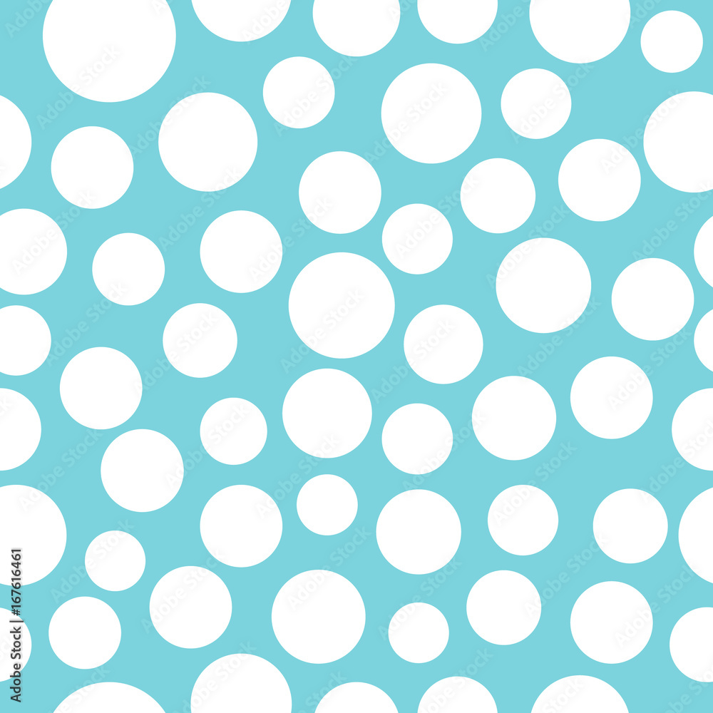 White circles on blue seamless pattern White circles on blue seamless pattern